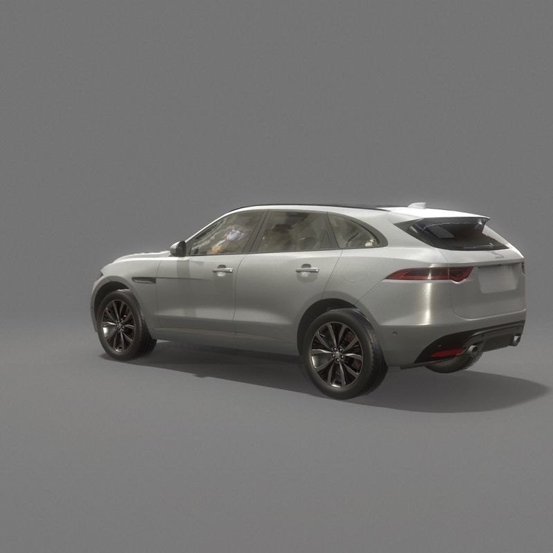 SUV Low Poly Collection jaguar pace Low-poly 3D model_3