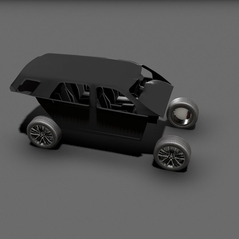 SUV Low Poly Collection jaguar pace Low-poly 3D model_16
