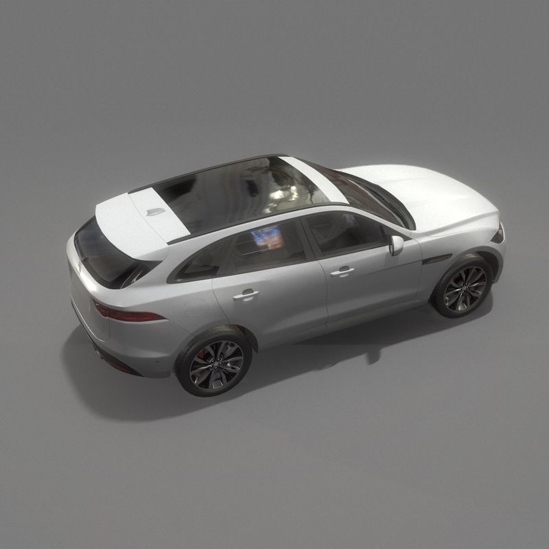 SUV Low Poly Collection jaguar pace Low-poly 3D model_6