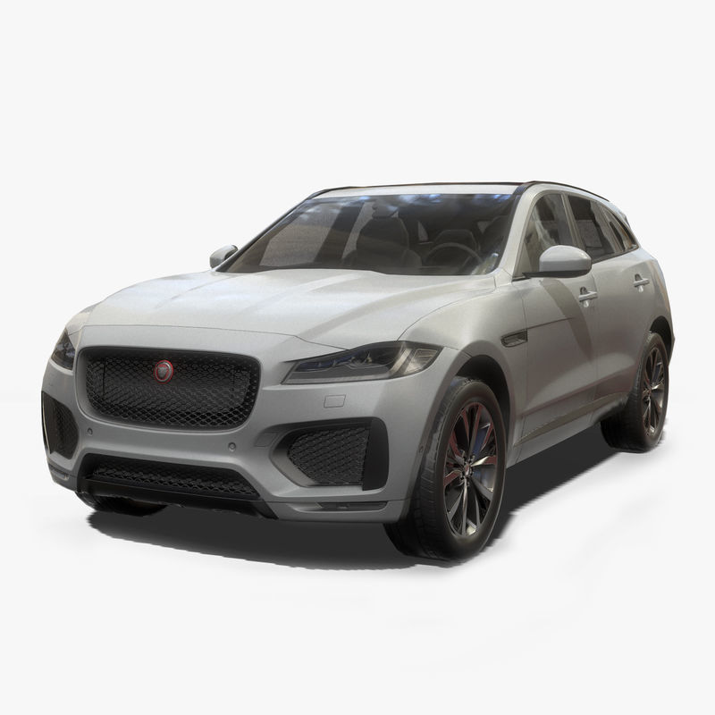 SUV Low Poly Collection jaguar pace Low-poly 3D model_1
