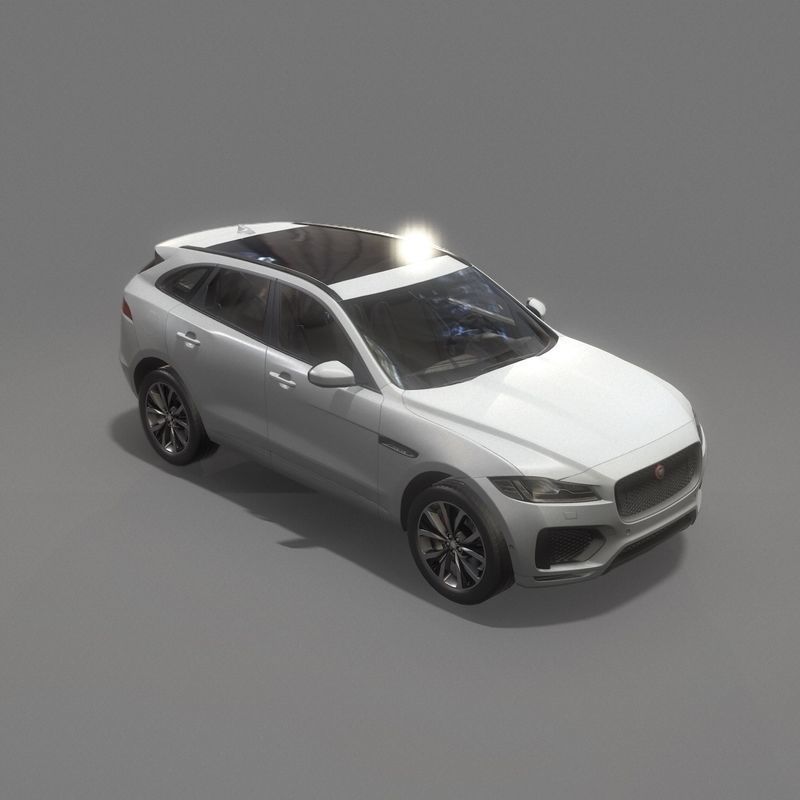 SUV Low Poly Collection jaguar pace Low-poly 3D model_8