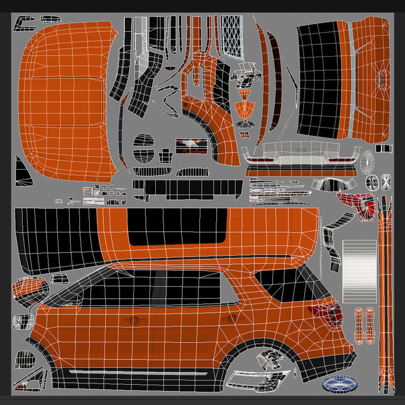 SUV Low Poly Collection jaguar pace Low-poly 3D model_21