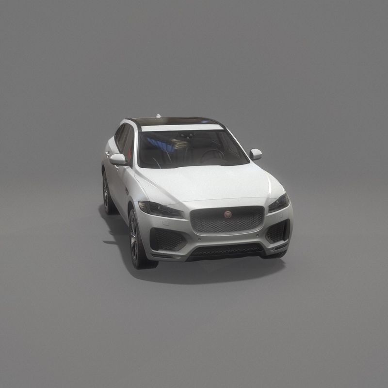 SUV Low Poly Collection jaguar pace Low-poly 3D model_9