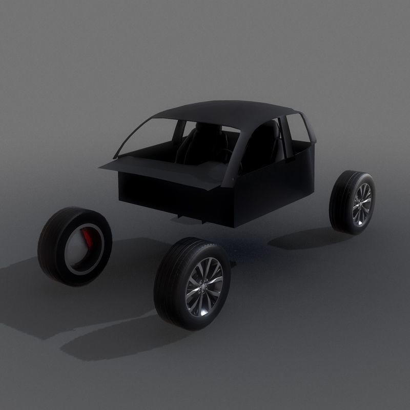 SUV Low Poly Collection jaguar pace Low-poly 3D model_26