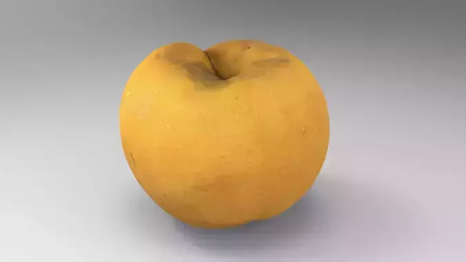 PEACH apricot Low-poly 3D model