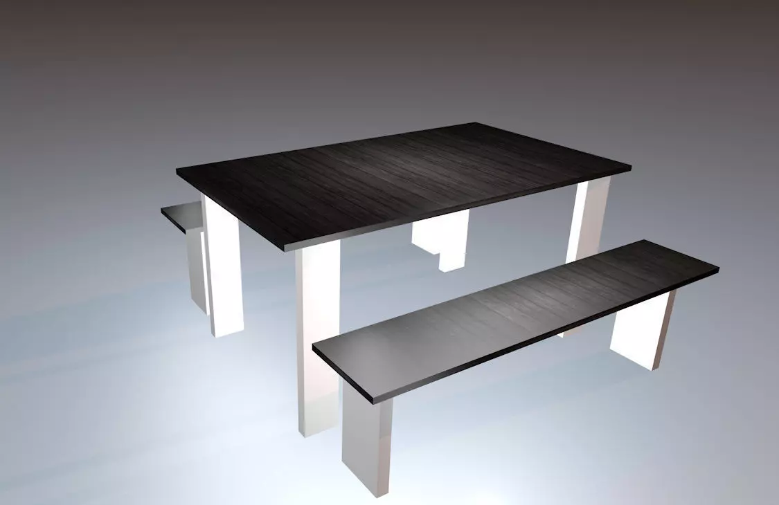 Picnic Table Free low-poly 3D model