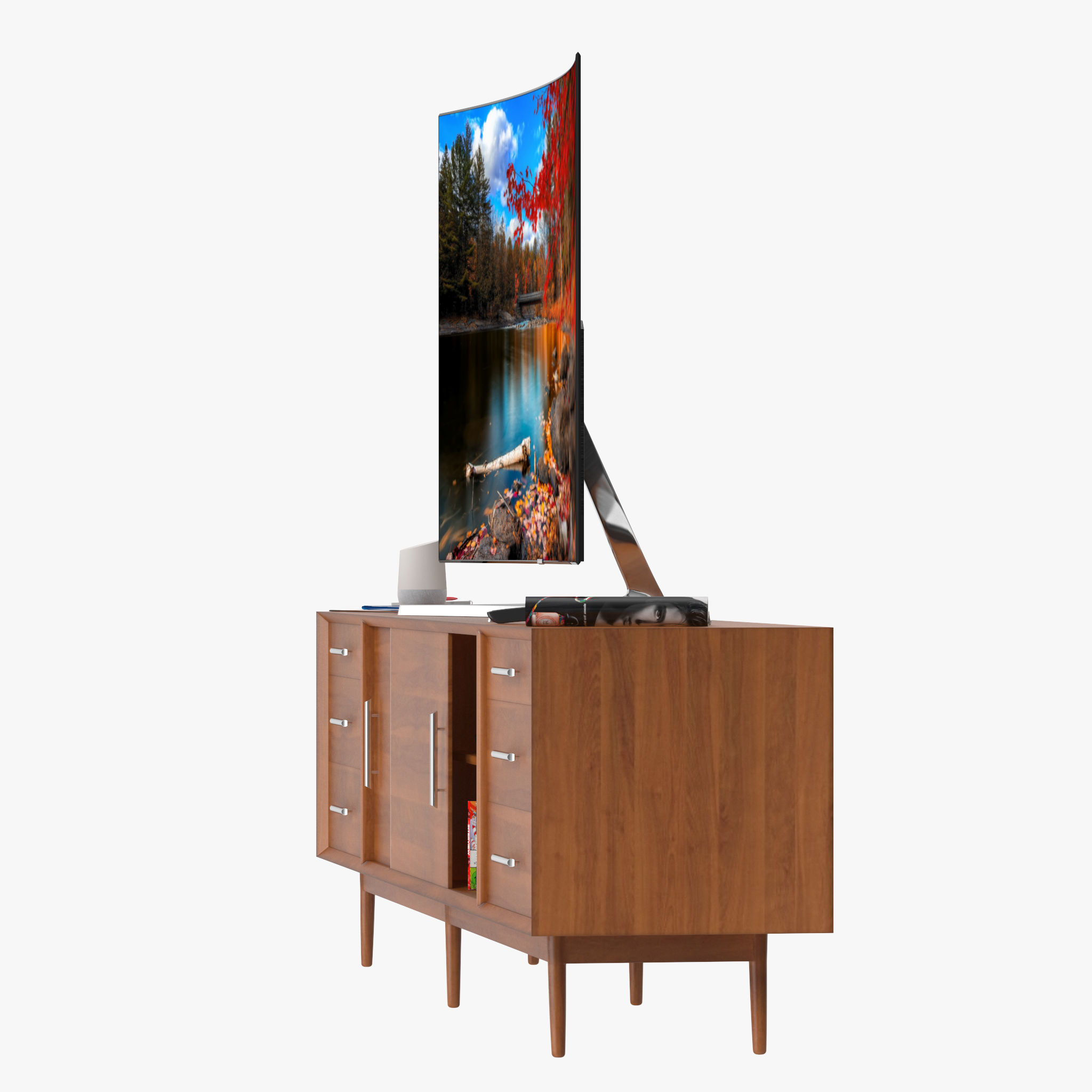 Westelm Century Media Console 3D model_8