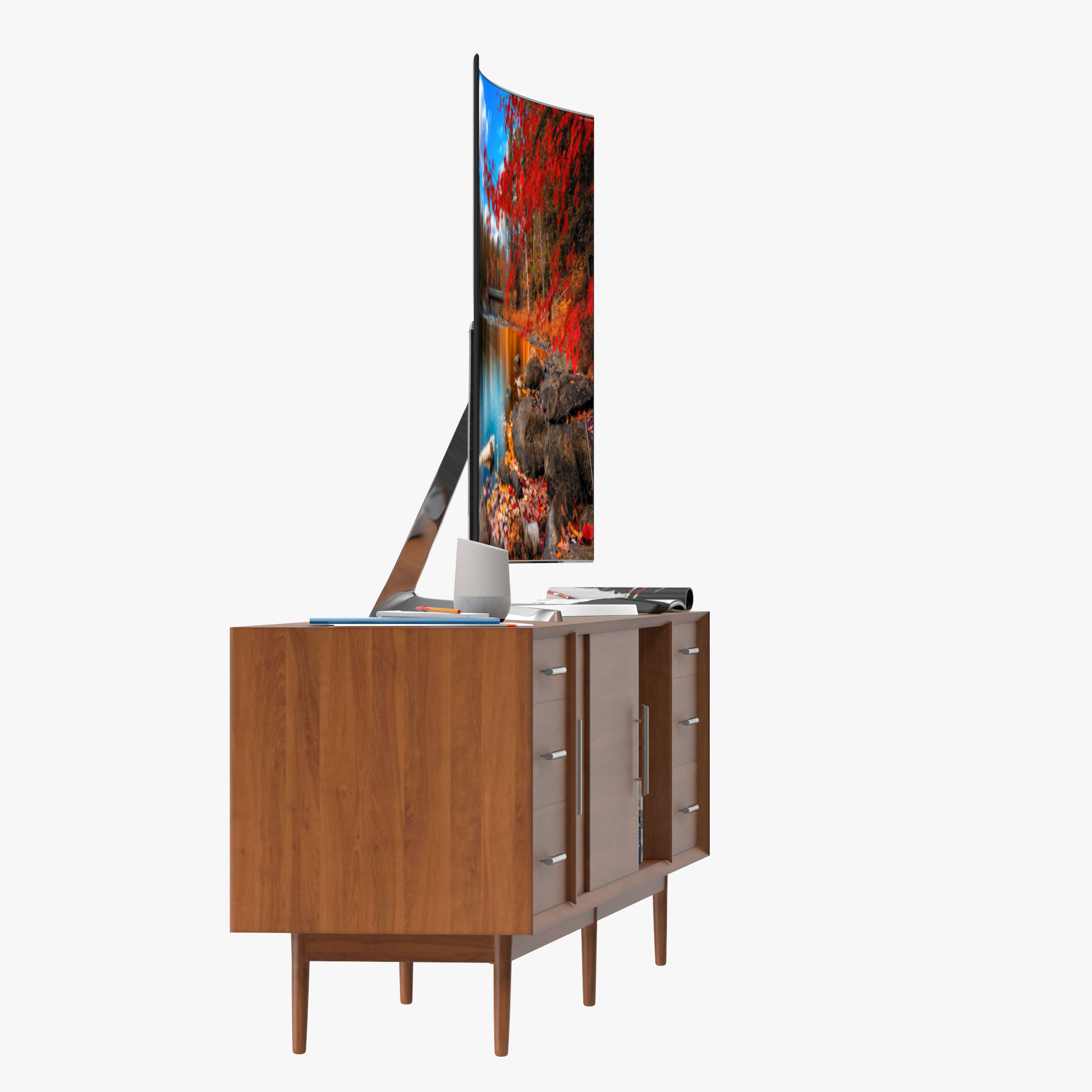 Westelm Century Media Console 3D model_10