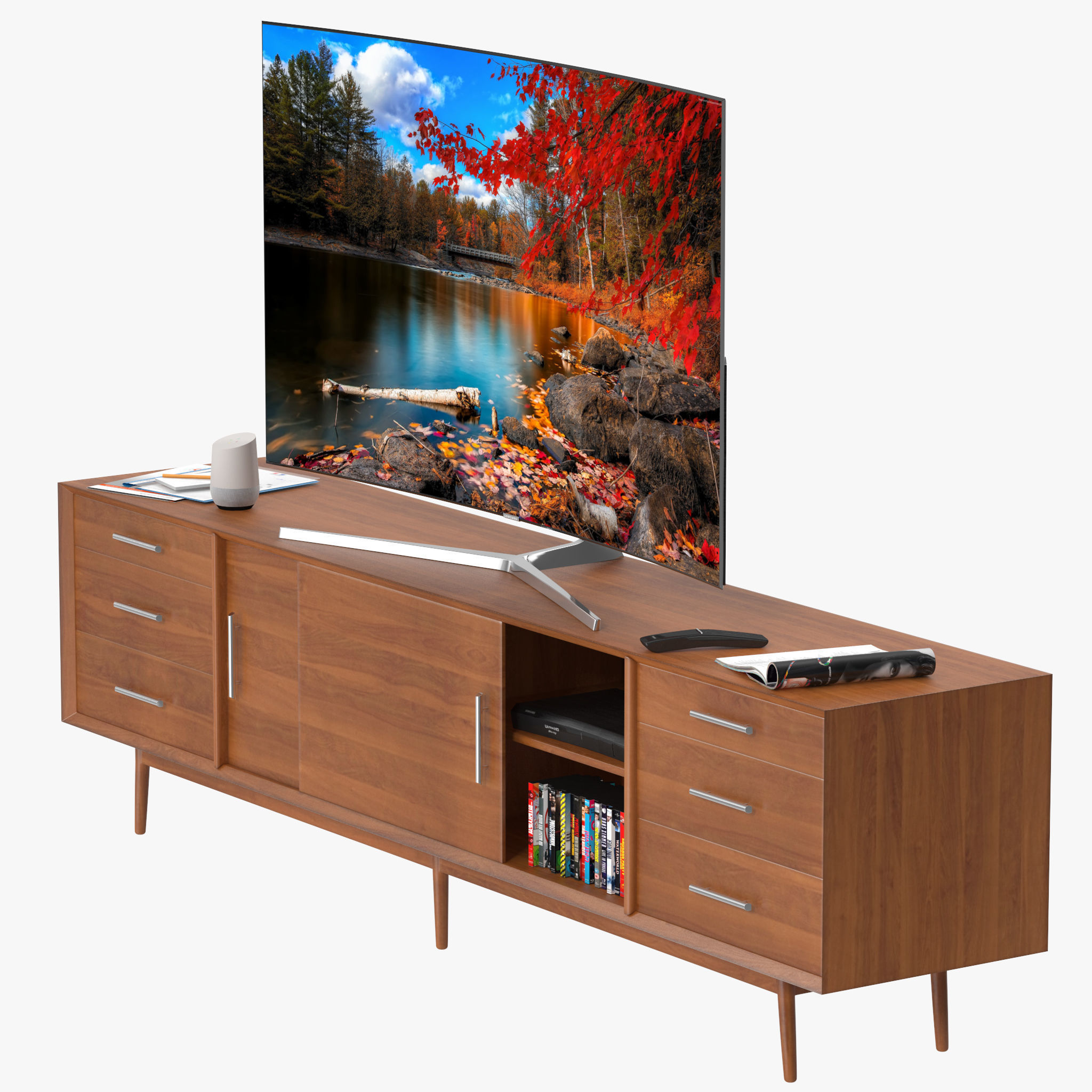 Westelm Century Media Console 3D model_5