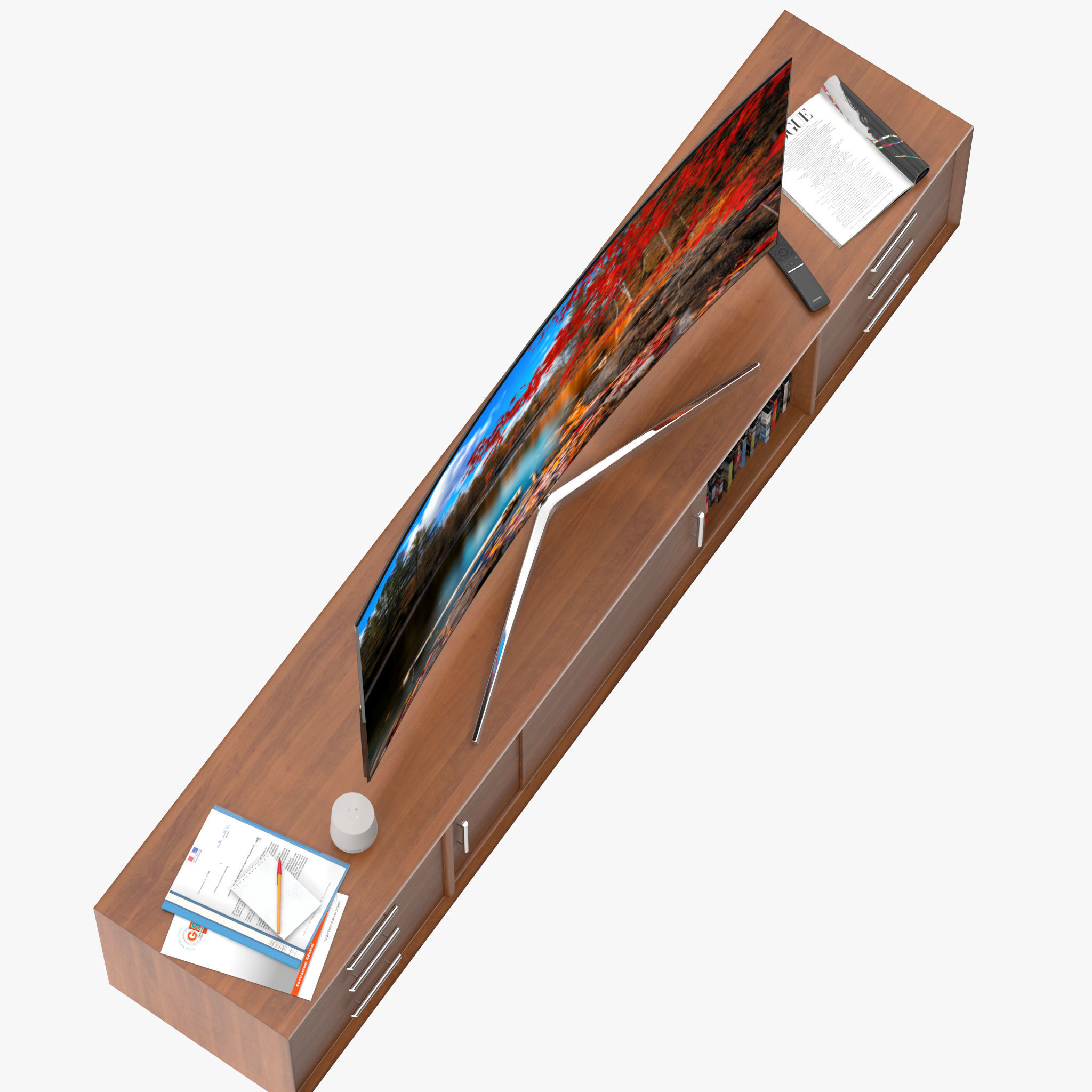 Westelm Century Media Console 3D model_9