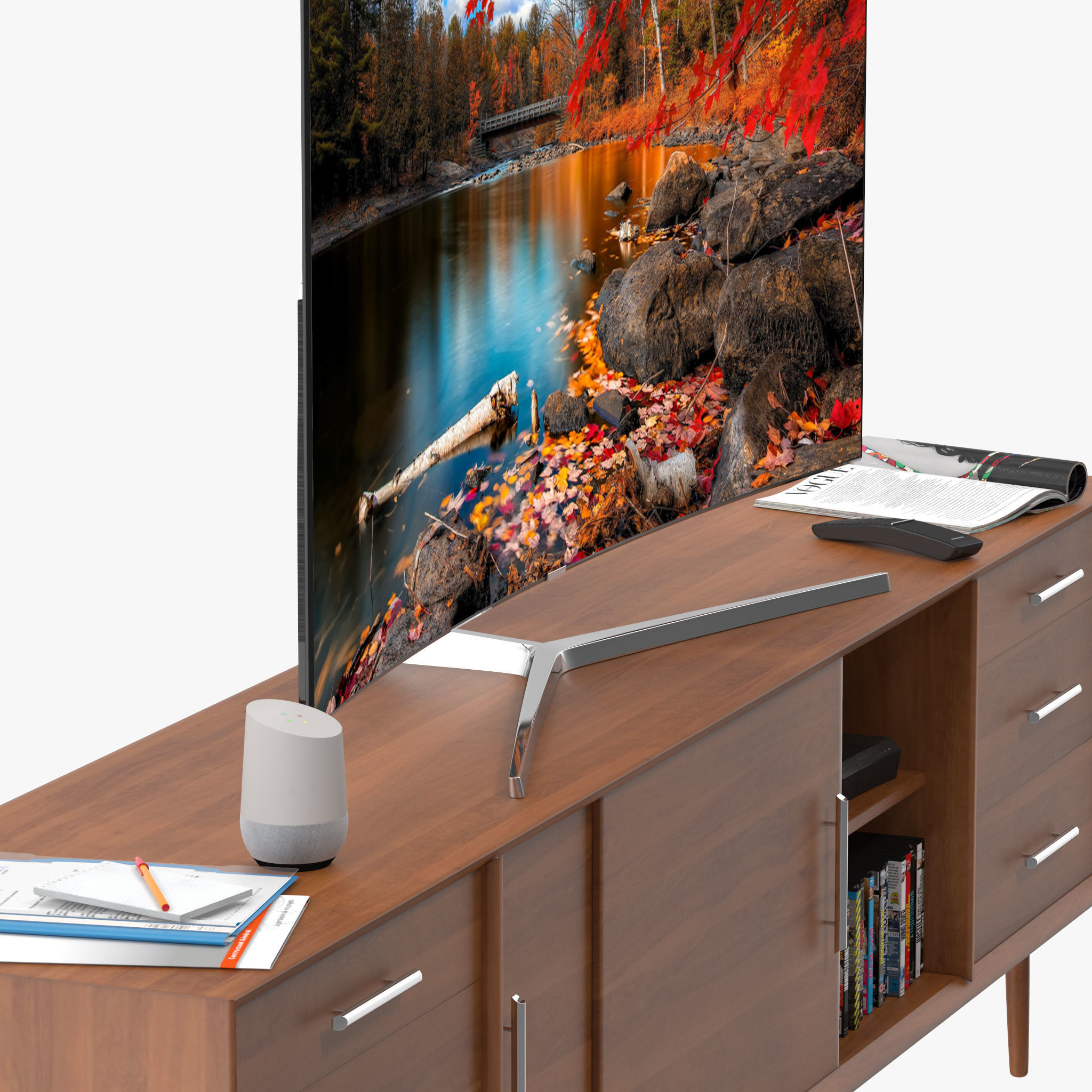 Westelm Century Media Console 3D model_6