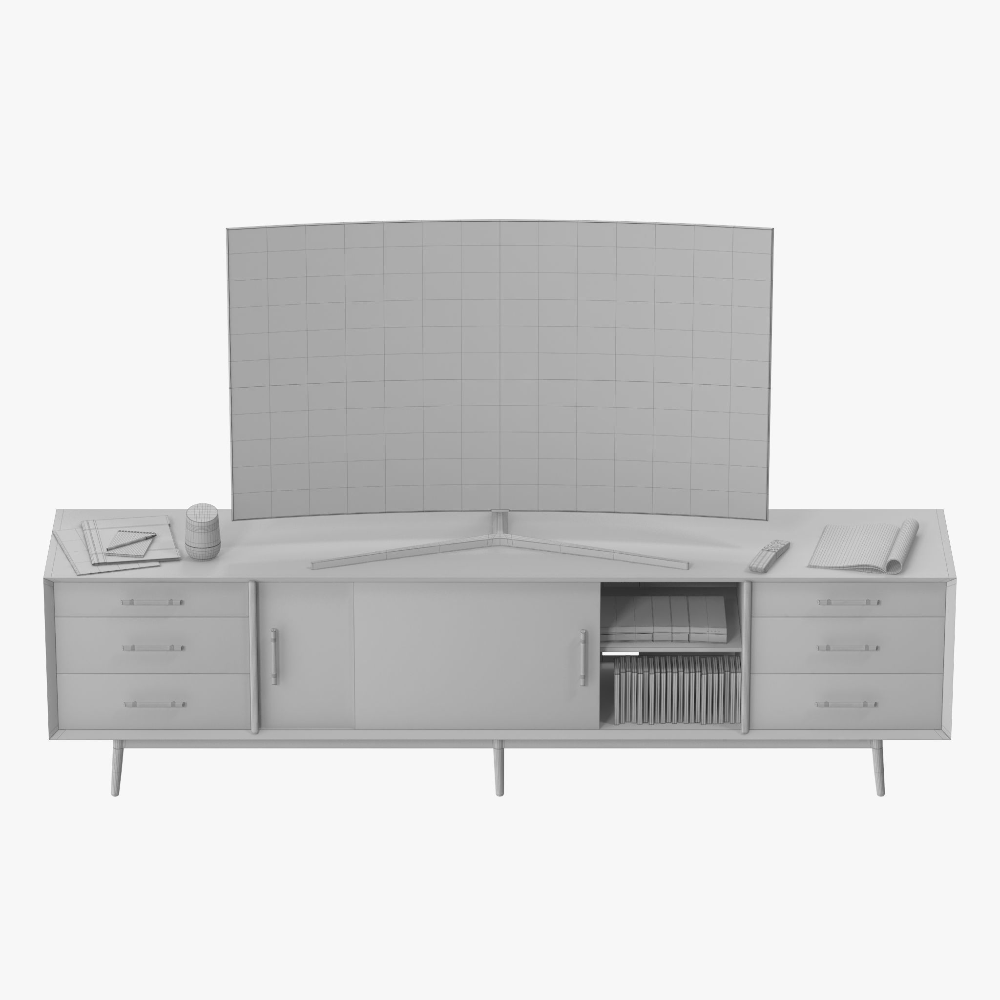 Westelm Century Media Console 3D model_14