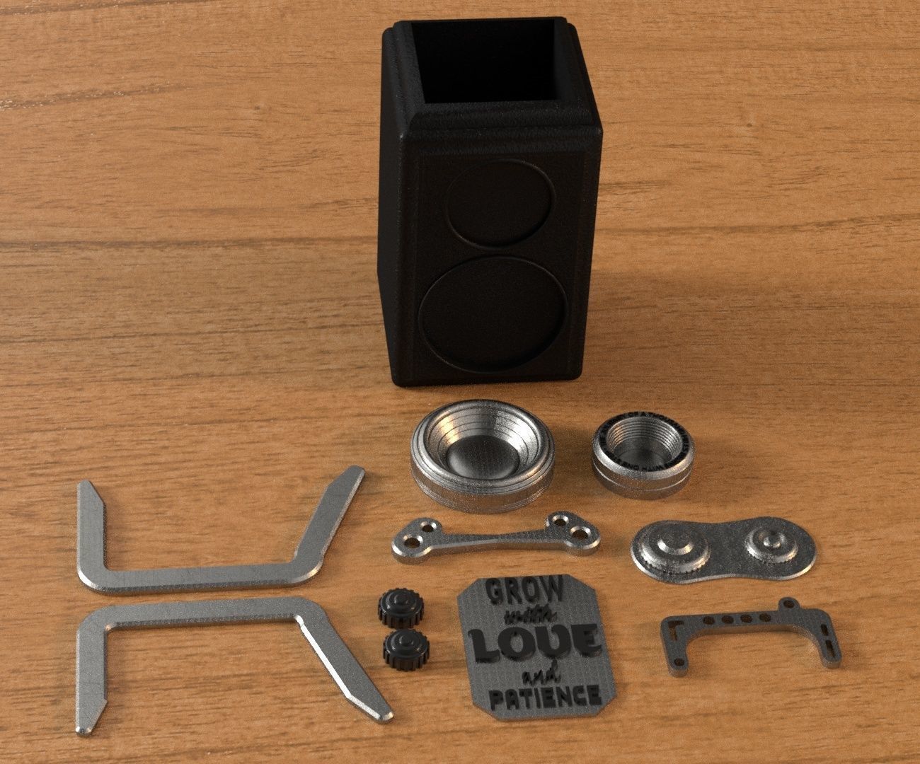 RETRO CAMERA FLOWERPOT 3D print model_4