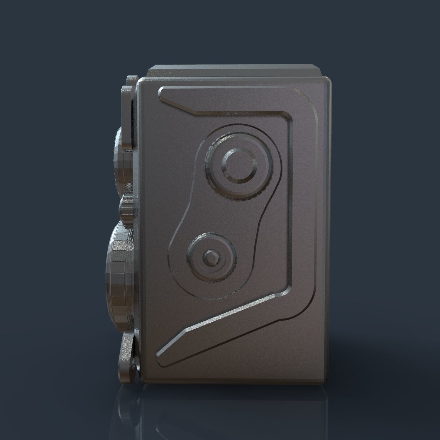 RETRO CAMERA FLOWERPOT 3D print model_16