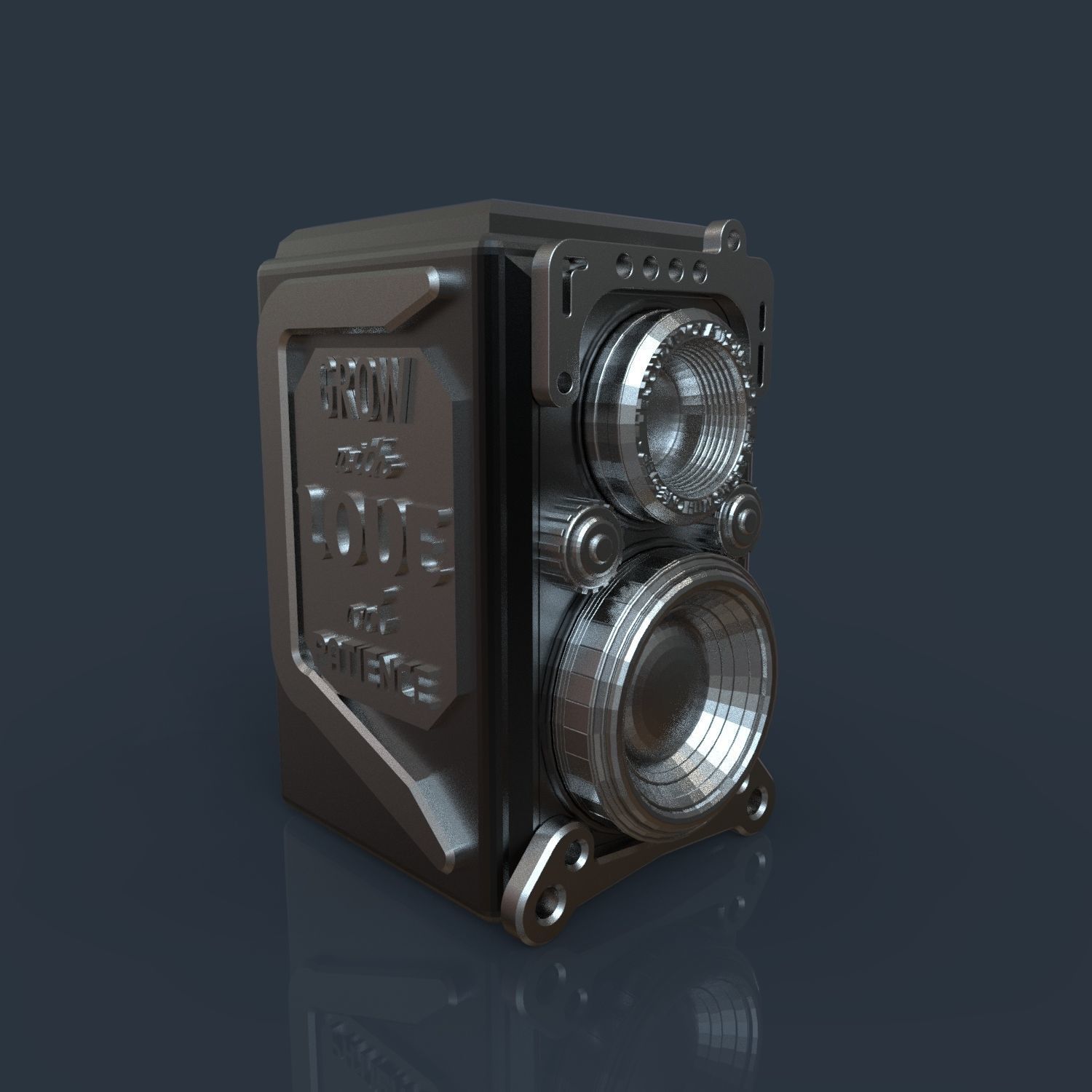 RETRO CAMERA FLOWERPOT 3D print model_10