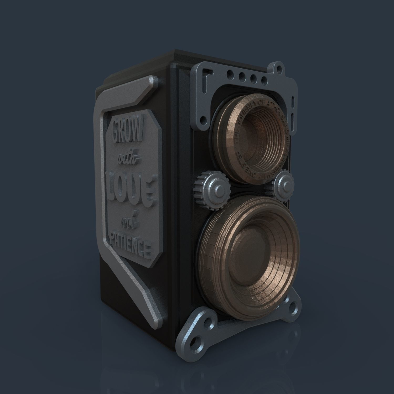 RETRO CAMERA FLOWERPOT 3D print model_19