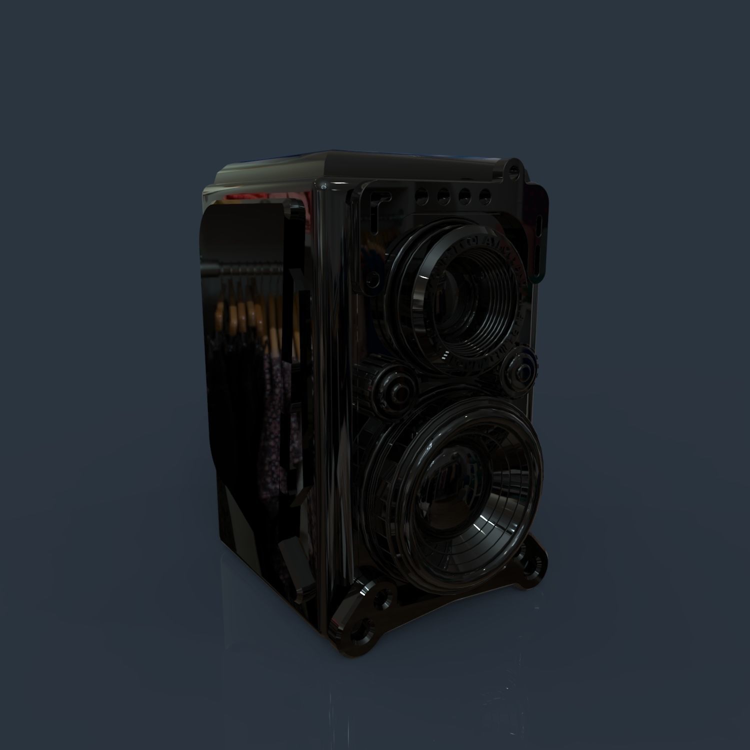 RETRO CAMERA FLOWERPOT 3D print model_20