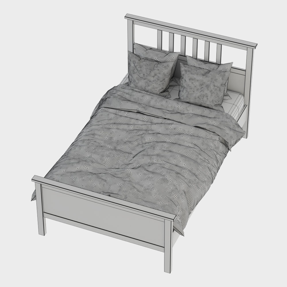 Bed Hemnes 3D model_8