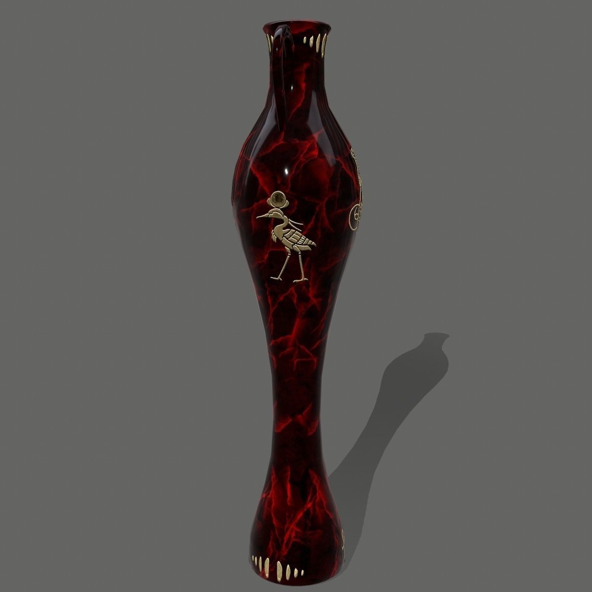 vase set egyptian Low-poly 3D model_36