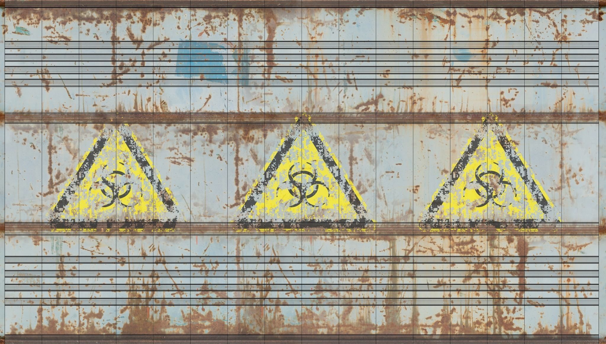 Old Blue Barrel Low-poly 3D model_10