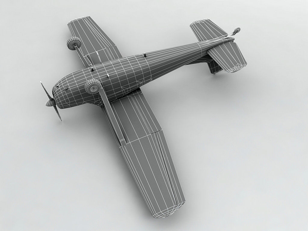  Cessna 185 Aircraft Low-poly 3D model_3