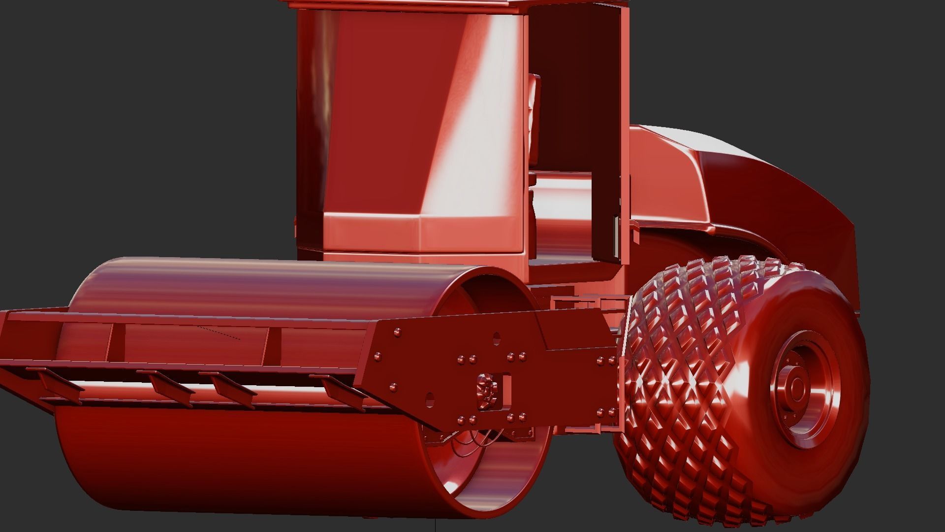 road construction vehicle vibratory contractor 3D model_12