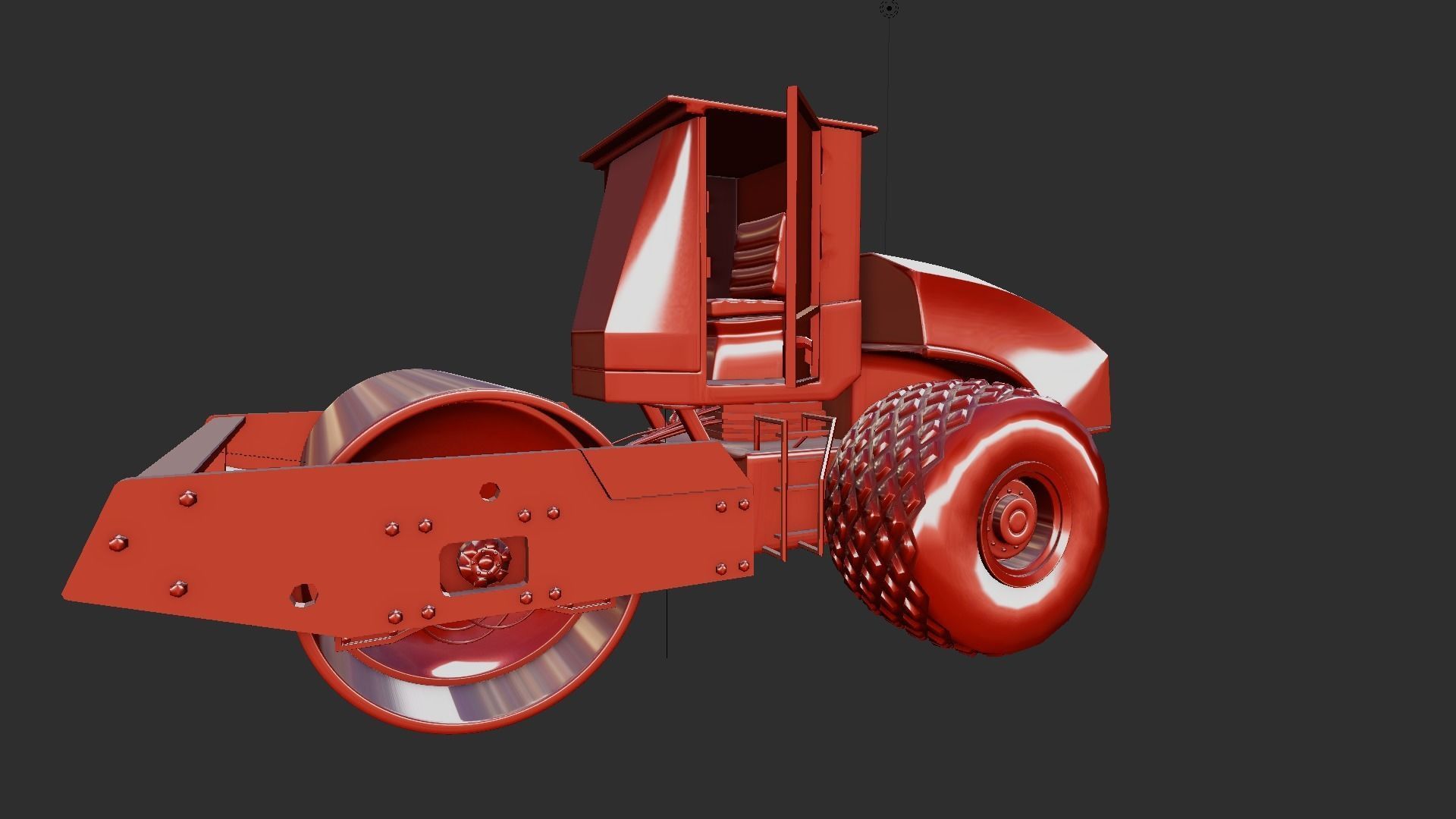 road construction vehicle vibratory contractor 3D model_8