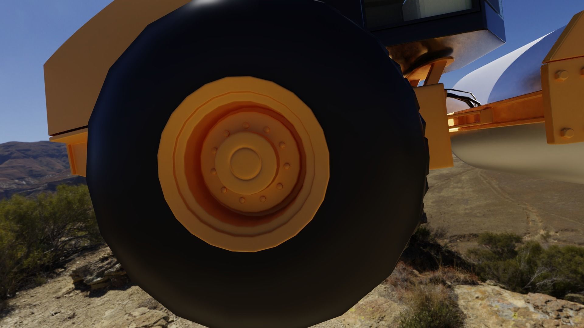 road construction vehicle vibratory contractor 3D model_5