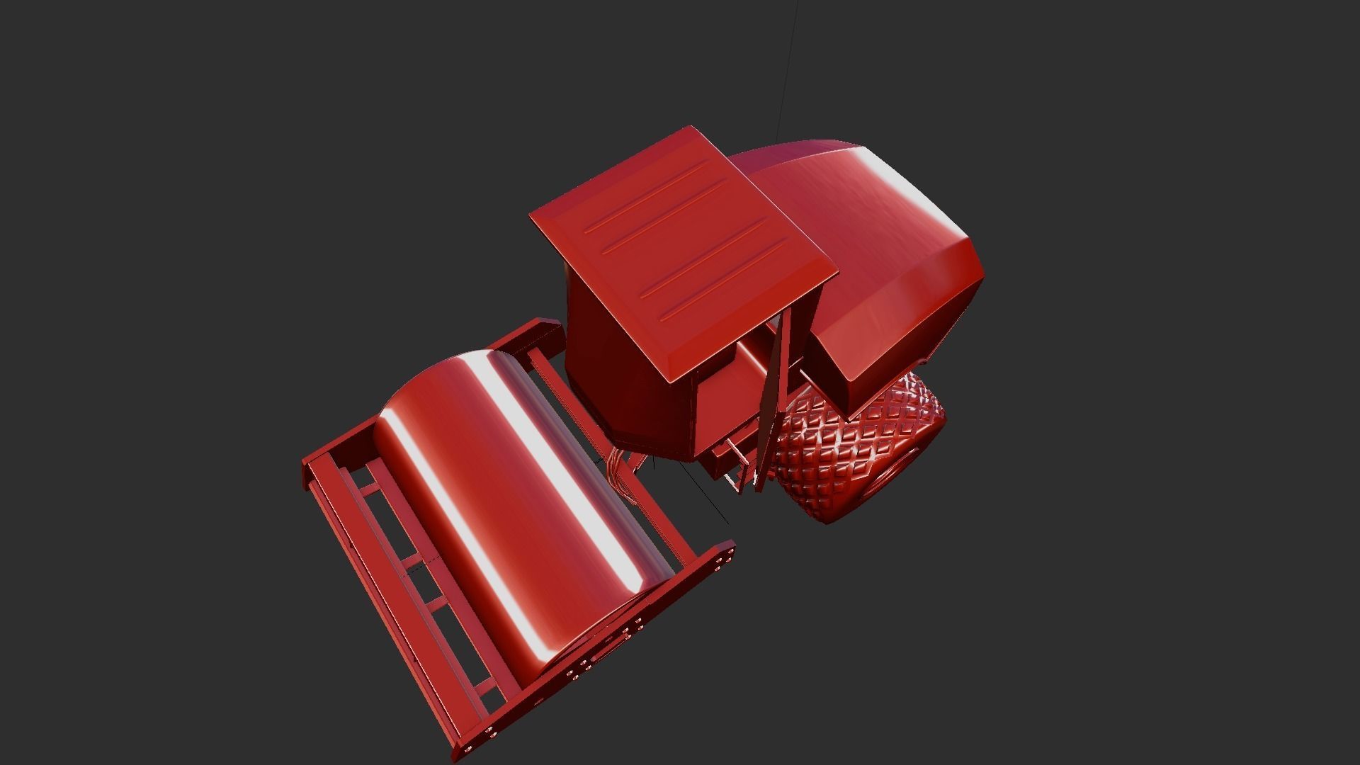 road construction vehicle vibratory contractor 3D model_11