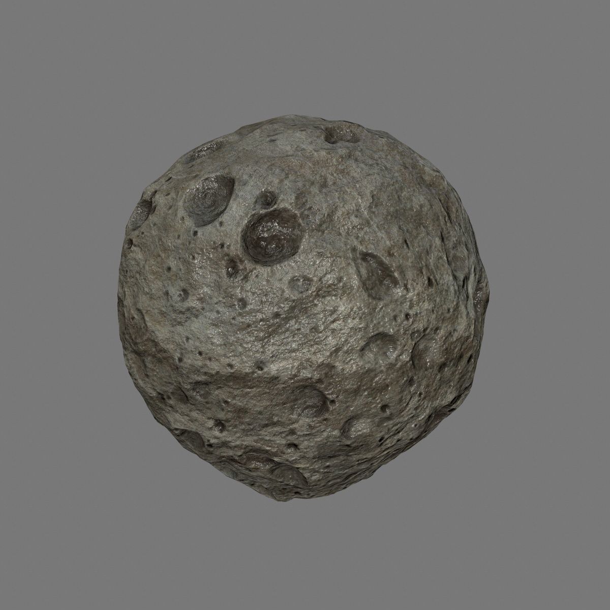 asteroid set rock with holes Low-poly 3D model_17