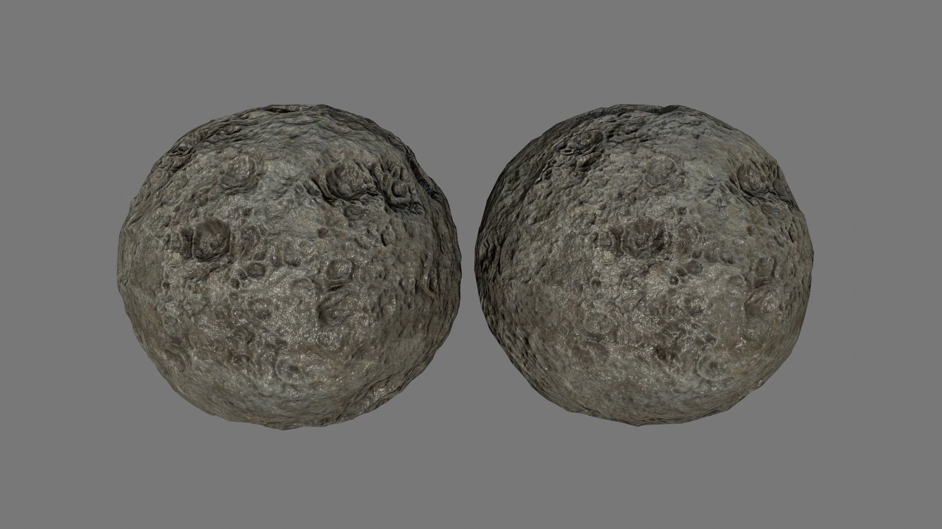 asteroid set rock with holes Low-poly 3D model_24
