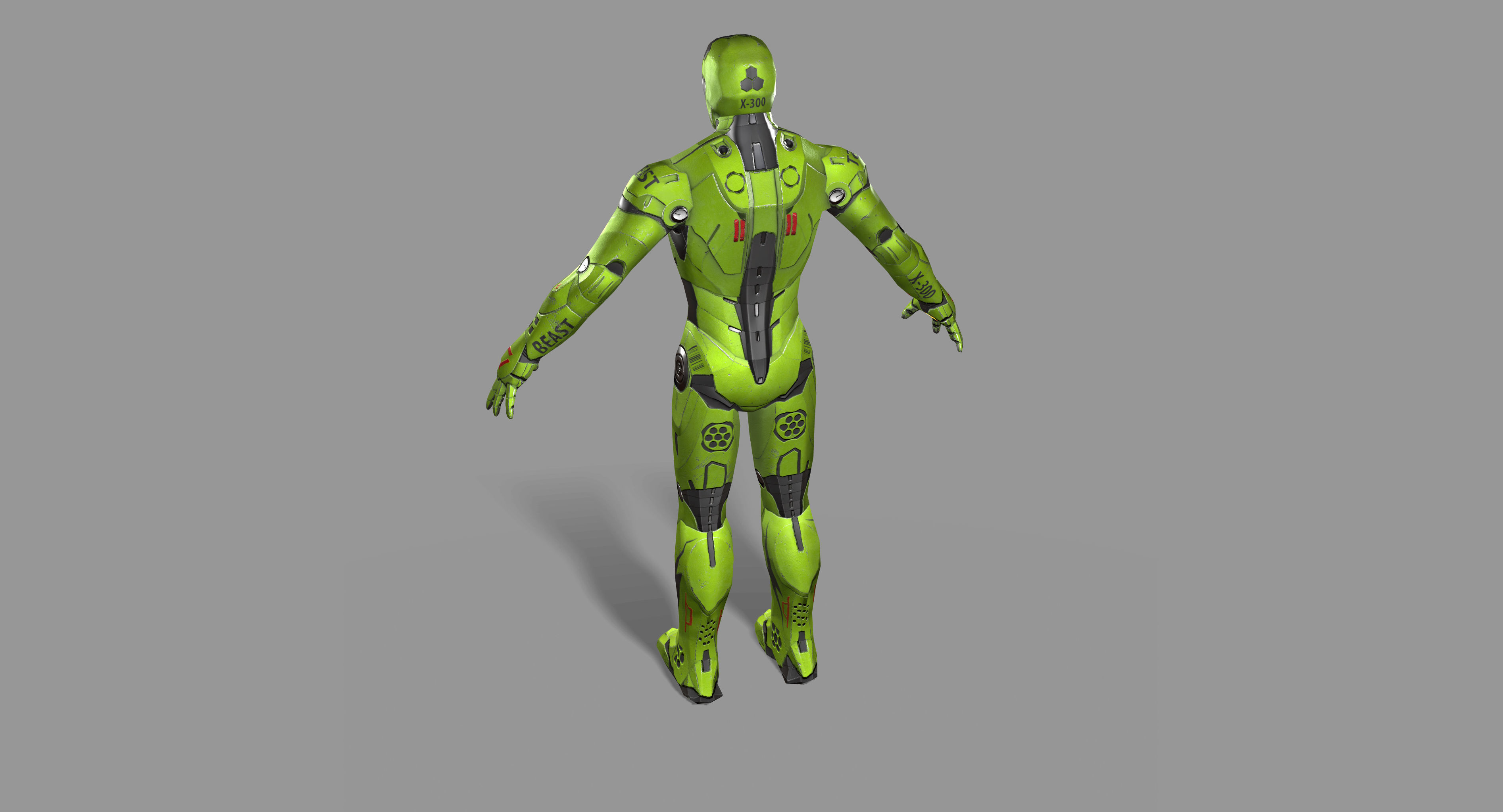 Mech character Low-poly 3D model_13