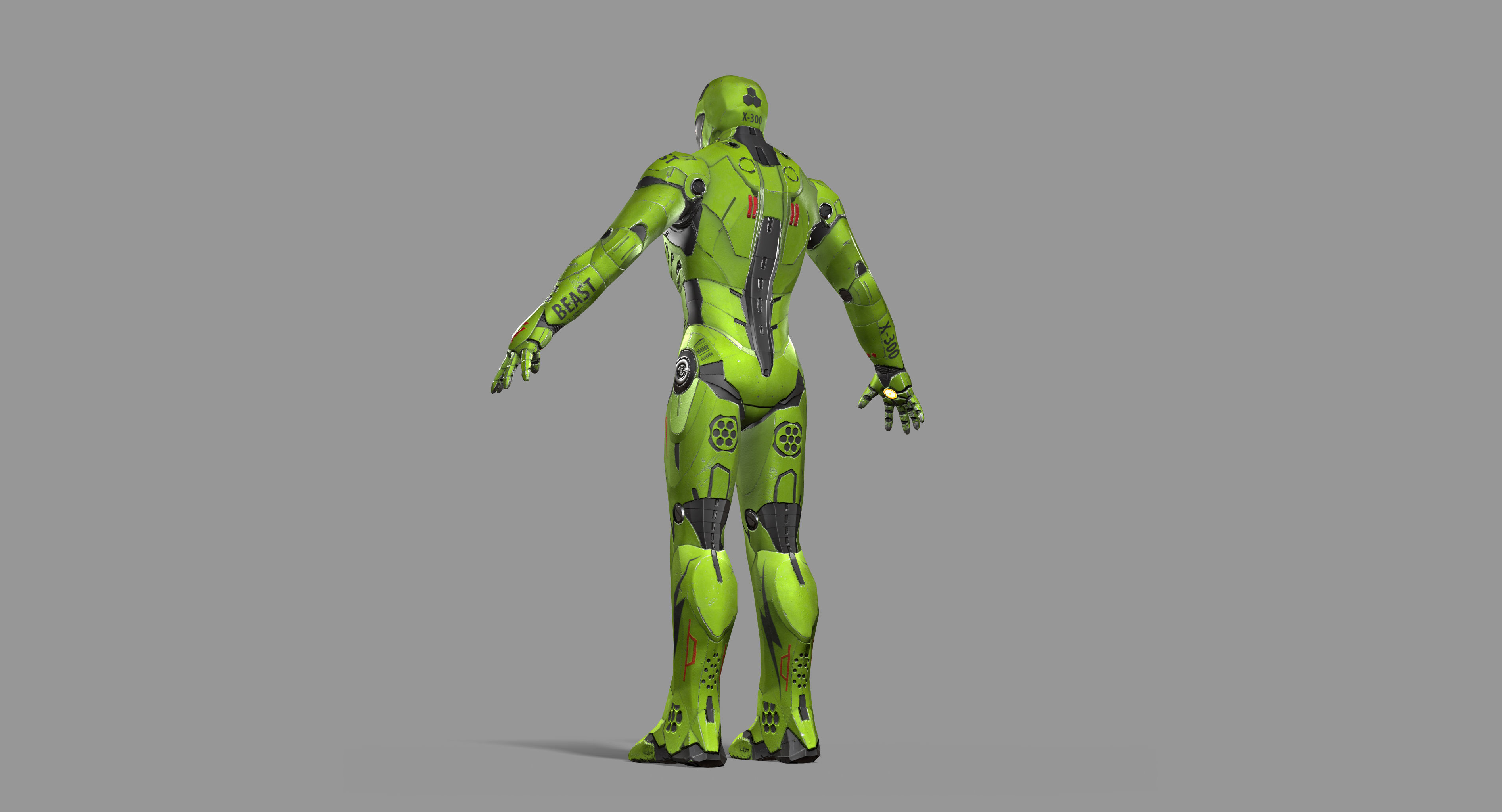 Mech character Low-poly 3D model_19