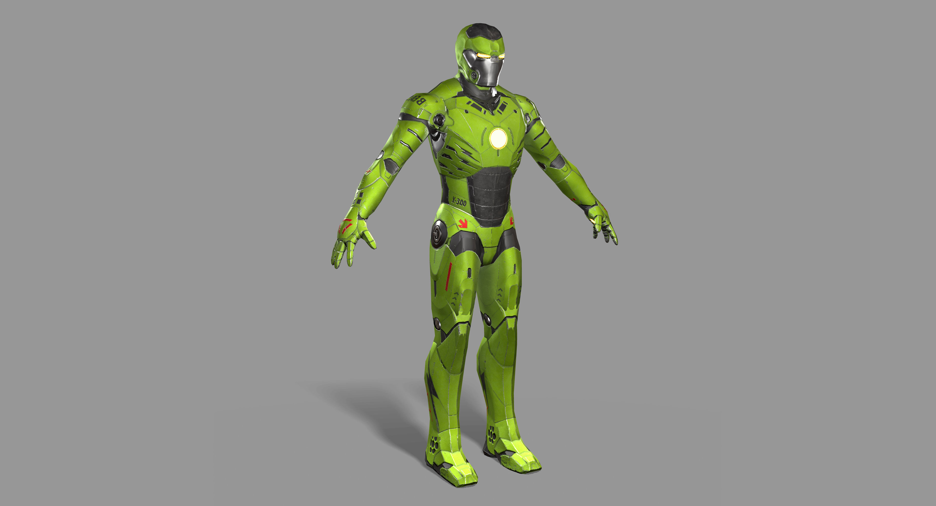 Mech character Low-poly 3D model_4
