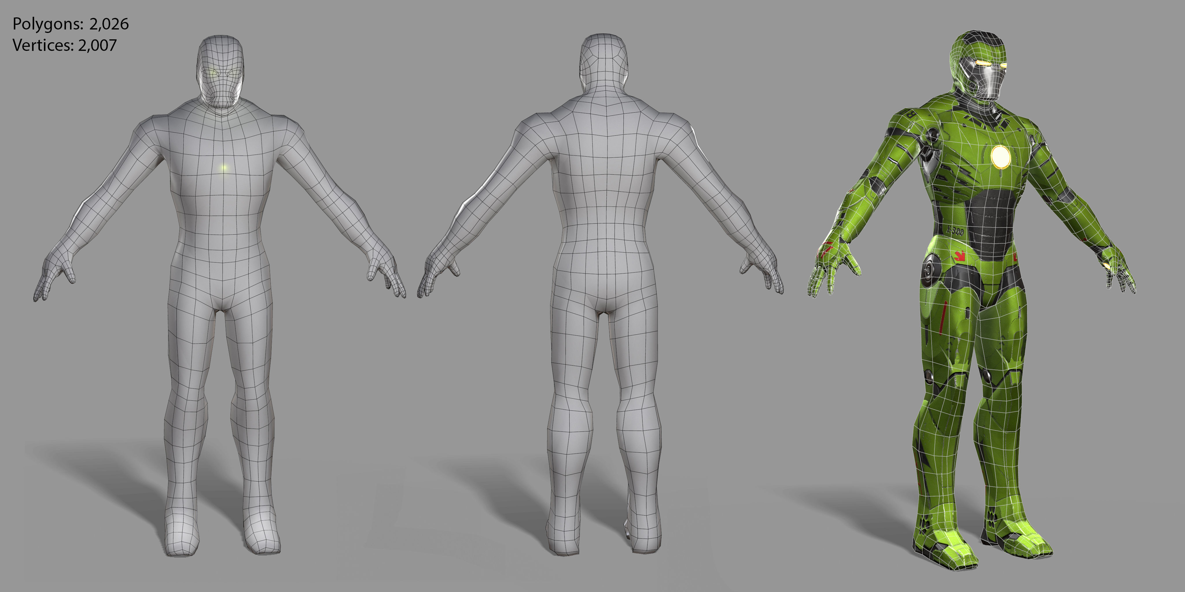 Mech character Low-poly 3D model_25