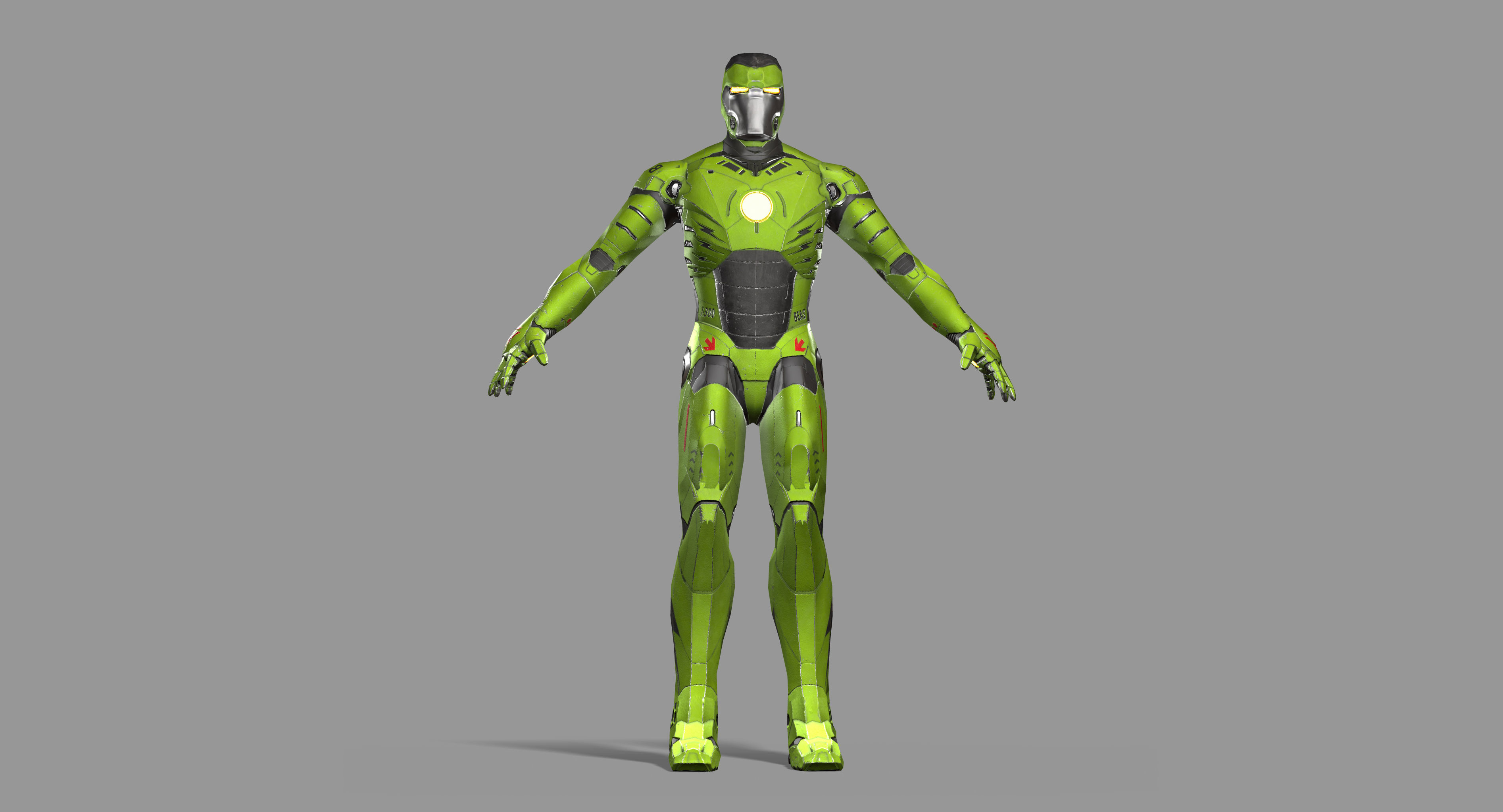 Mech character Low-poly 3D model_15