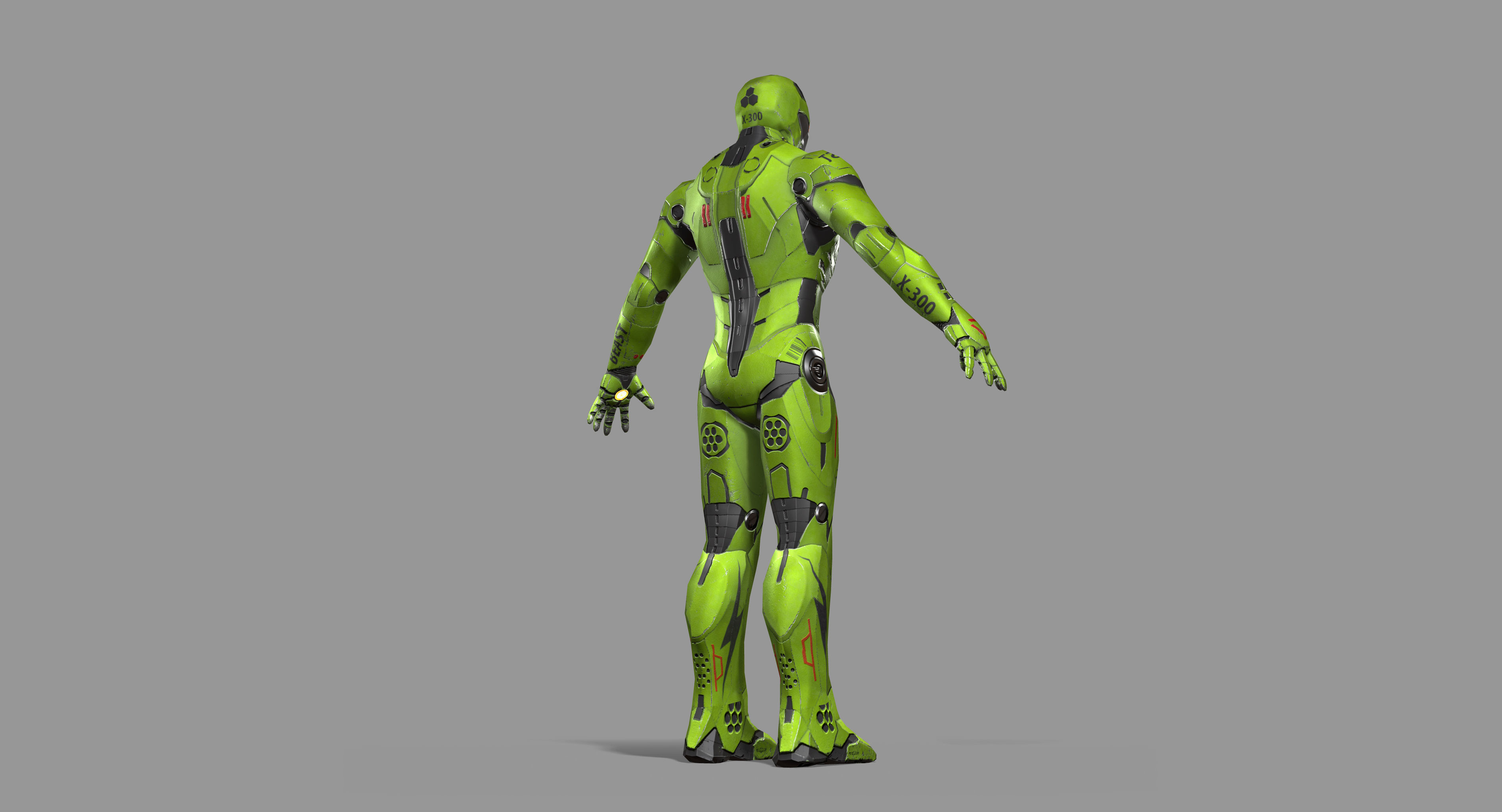 Mech character Low-poly 3D model_18
