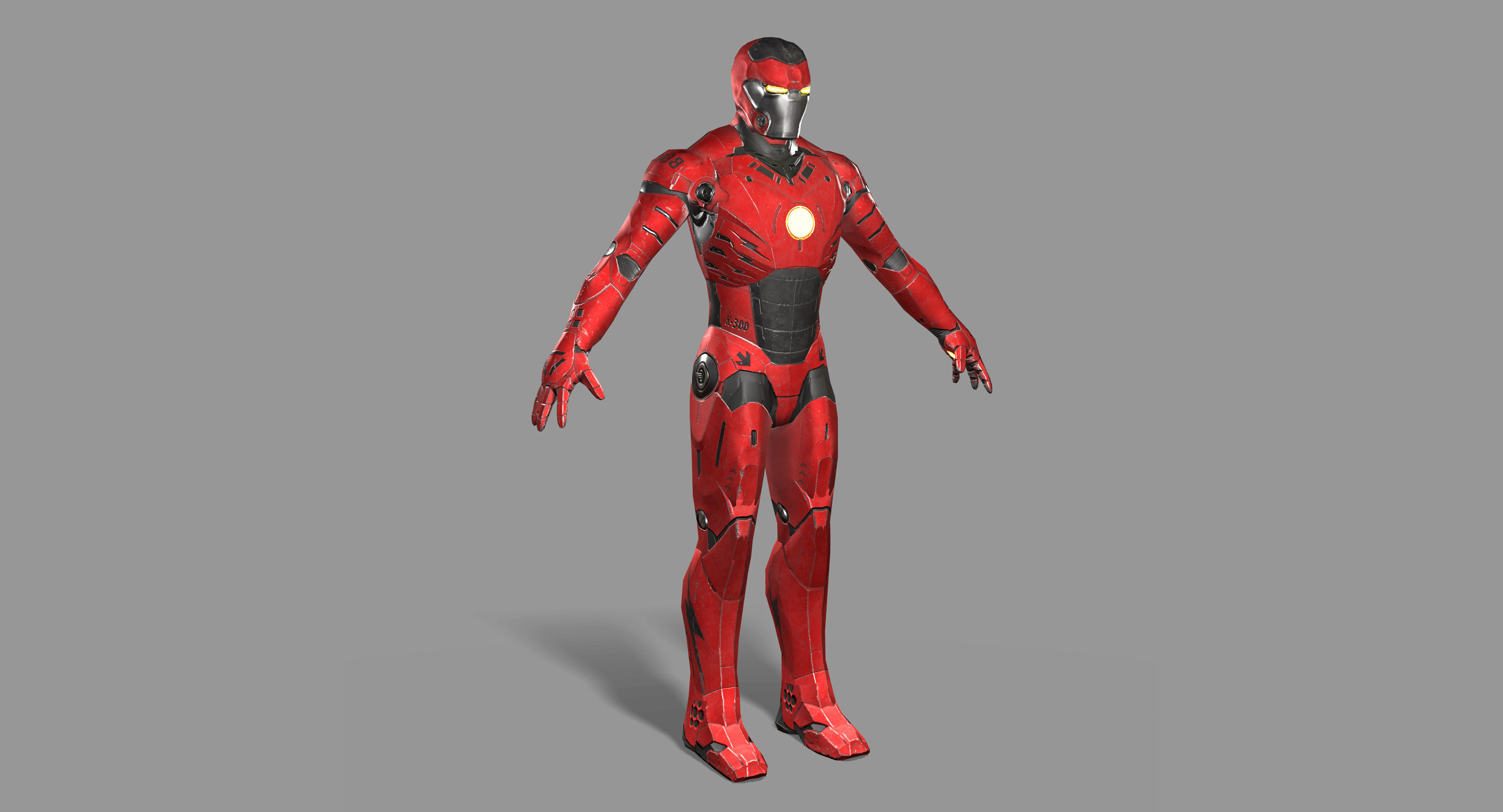 Mech character Low-poly 3D model_2