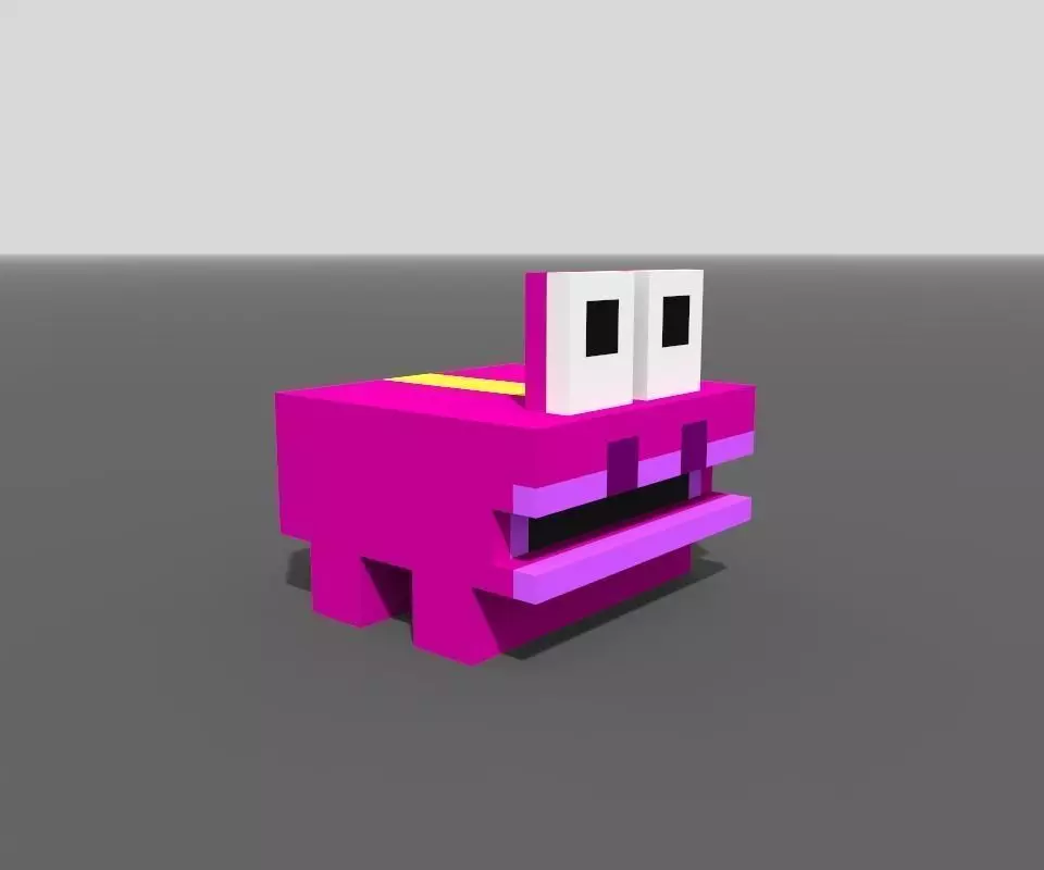 Voxel Desert Frog Low-poly 3D model