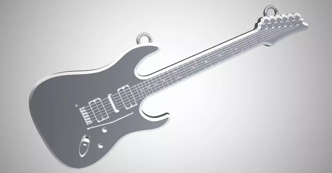 Guitar Necklace 3D print model