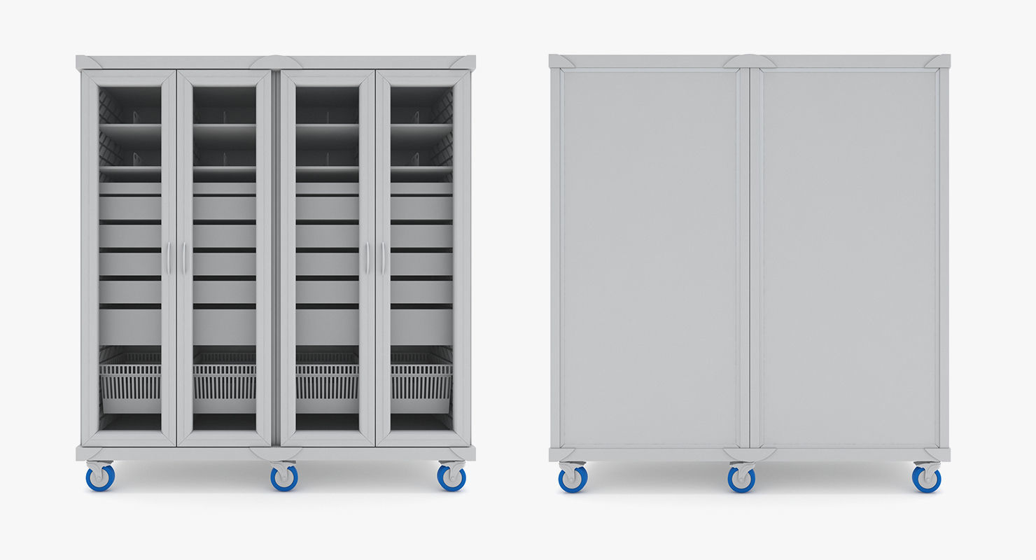 Medical - Supply Carts 4  3D model_4