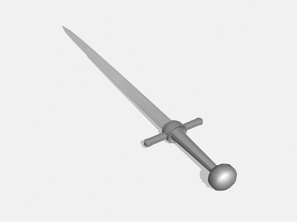 sword Low-poly 3D model_1