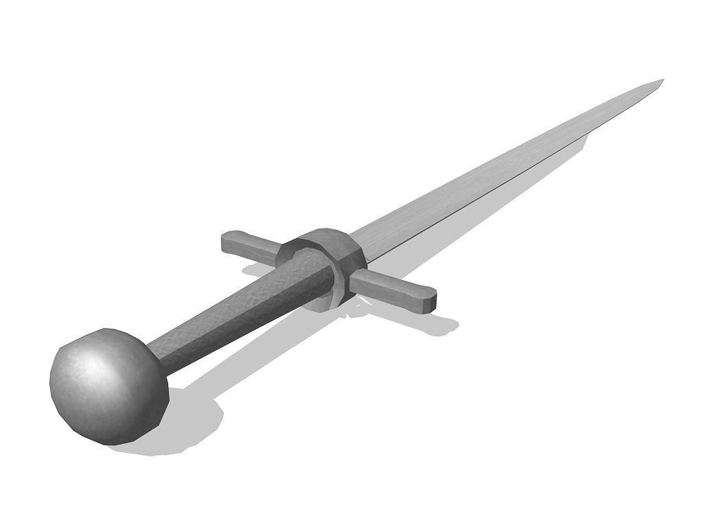 sword Low-poly 3D model_2