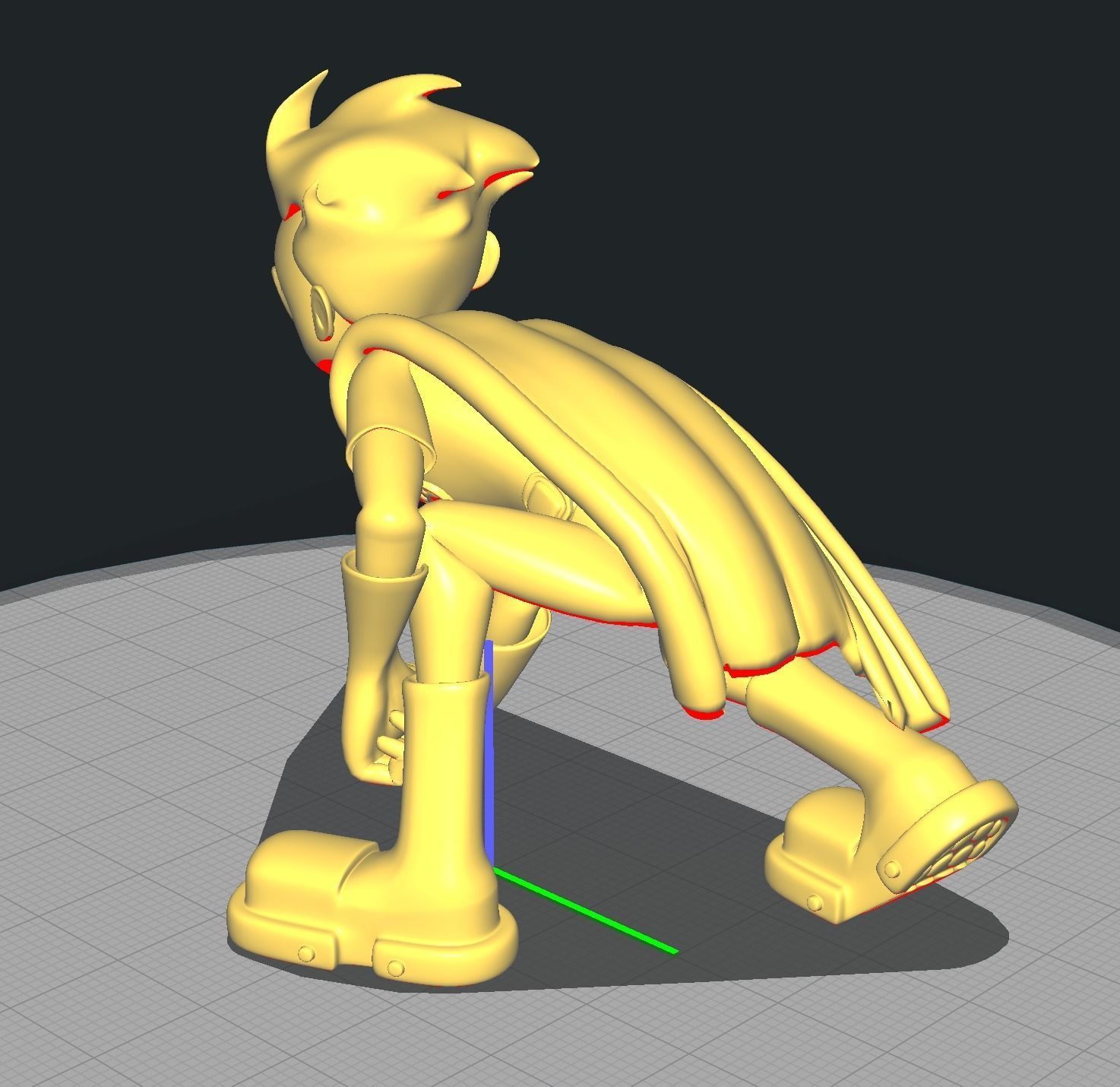 Teen Titan Robin Crouched 3D print model_2