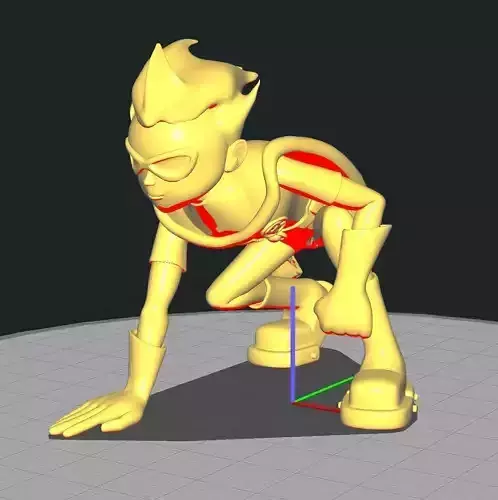 Teen Titan Robin Crouched 3D print model