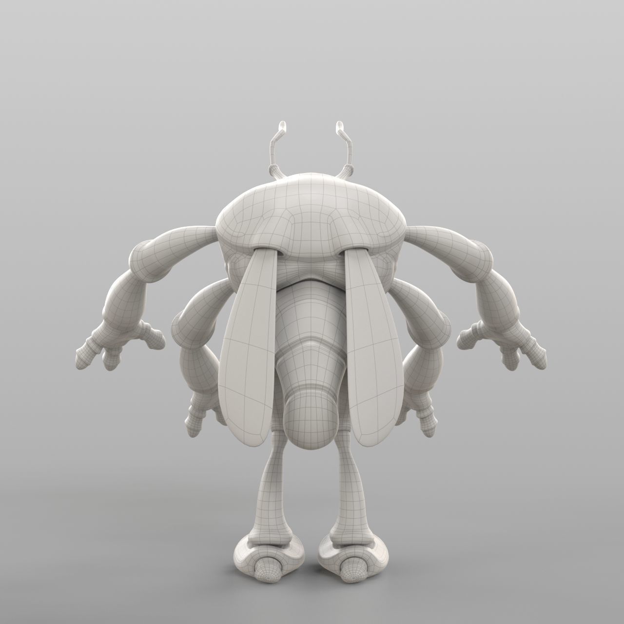 Cartoon Cicada 3D model_7