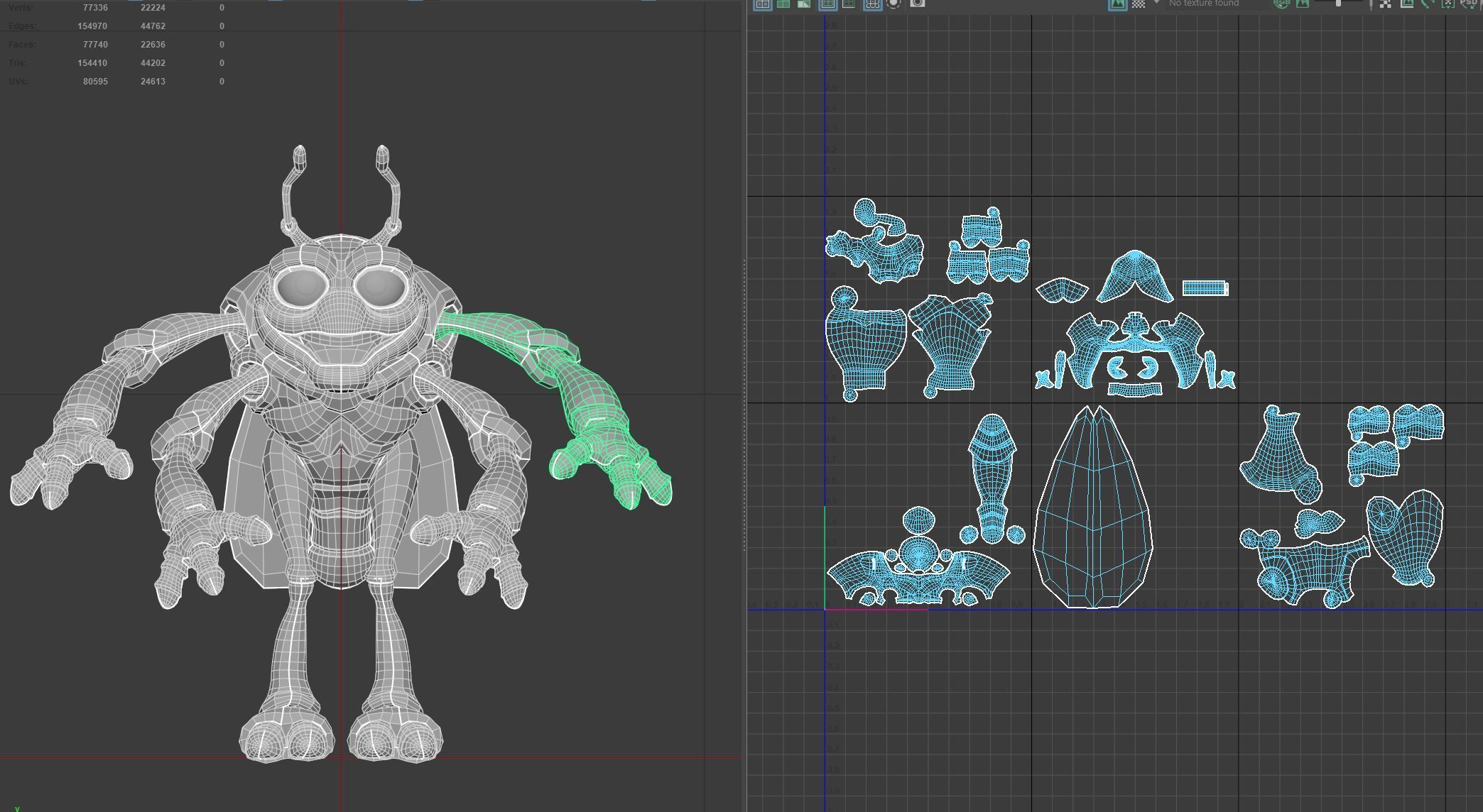 Cartoon Cicada 3D model_10