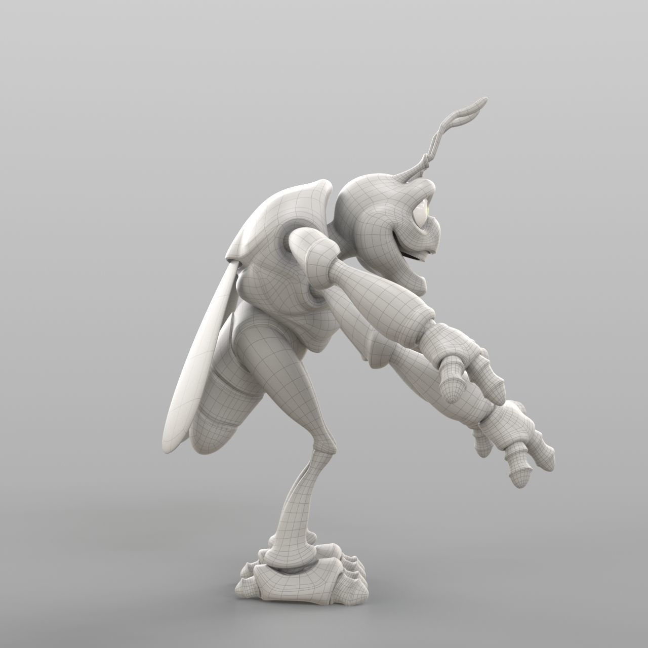 Cartoon Cicada 3D model_9