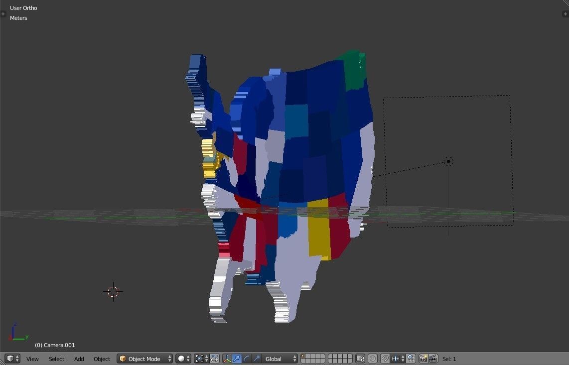 US 3D Map United States of America Continental USA Low-poly 3D model_20