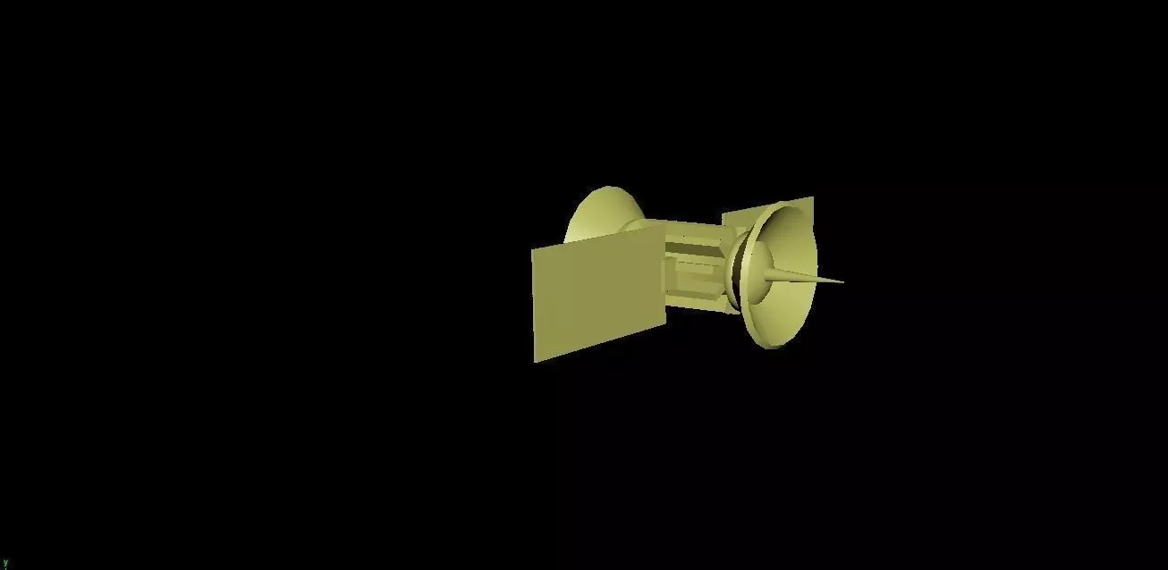 satellite gold light bulb 3D model